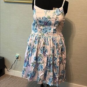 NWT PUG Jenny Dress in Pink and Blue Floral print